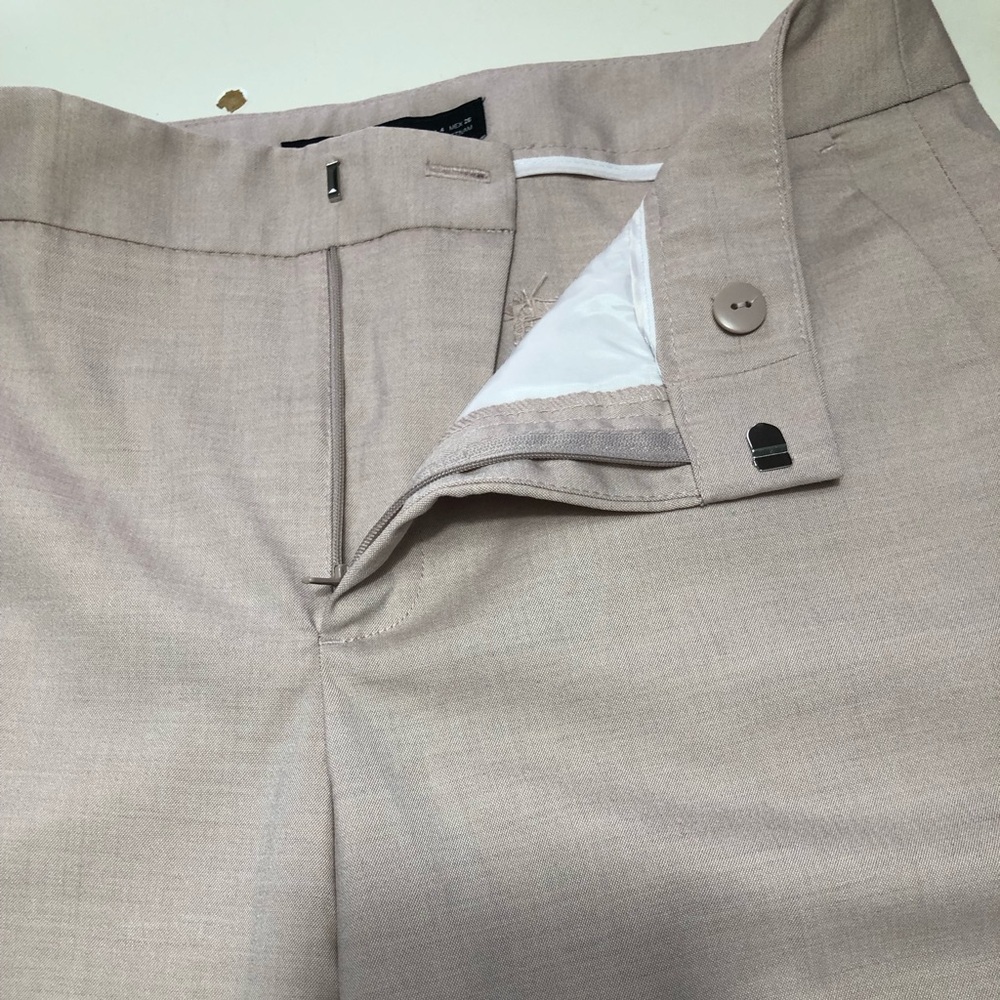 Zara Blush Pink Structured Blazer and Slim Trouser Suit Set Size 4 NWOT - Picture 8 of 13
